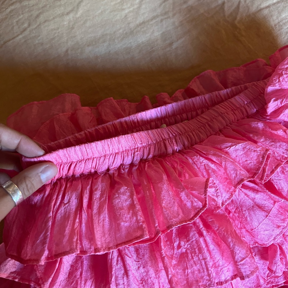 Anaak Pavlova Ruffle Skirt in Shocking Pink - Picture 4 of 8
